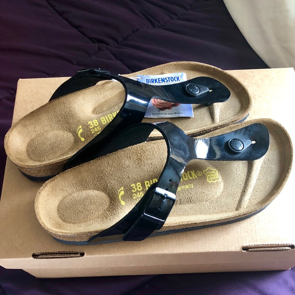 Gizeh Birko-Flor Black Patent Leather - NIB
